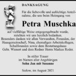 Danksagung Petra Muschka