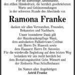 Danksagung Ramona Franke