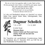 Traueranzeige Dagmar Scholich