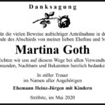 Danksagung Martina Goth