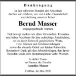 Traueranzeige Bernd Masser