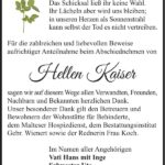 Danksagung Hellen Kaiser