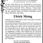 Danksagung Ulrich Metag
