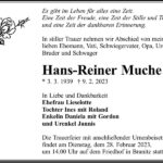 Traueranzeige Hans-Reiner Muche
