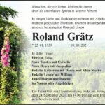 Traueranzeige Roland Grätz