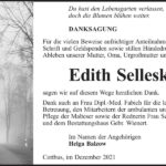 Danksagung Edith Selleske