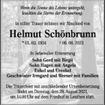 Traueranzeige Helmut Schönbrunn