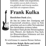 Danksagung Frank Kulka