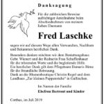Danksagung Fred Laschke