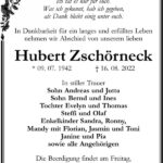 Traueranzeige Hubert Zschörneck