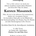 Danksagung Karsten Masannek