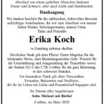 Danksagung Erika Koch