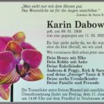 Traueranzeige Karin Dabow