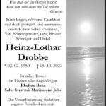Traueranzeige Heinz-Lothar Drobbe