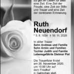 Traueranzeige Ruth Neuendorf