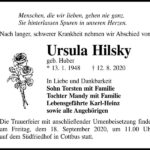 Traueranzeige Ursula Hilsky, geb. Huber