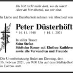 Traueranzeige Peter Düsterhöft