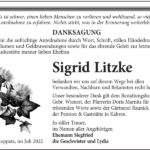 Danksagung Sigrid Litzke