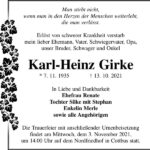 Traueranzeige Karl-Heinz Girke