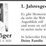 Jahresgedenken Doris Gröger