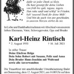 Traueranzeige Karl-Heinz Rintisch