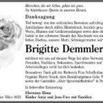Danksagung Brigitte Demmler