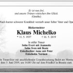 Traueranzeige Klaus Michelko