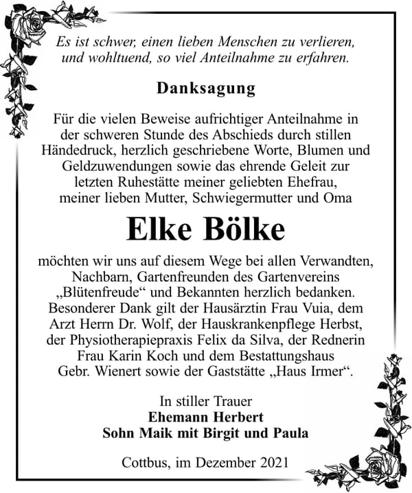 Danksagung Elke Bölke