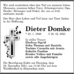 Traueranzeige Dieter Domke