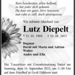 Traueranzeige Lutz Diepelt