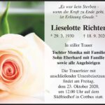 Traueranzeige Lieselotte Richter