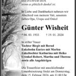 Traueranzeige Günter Wisheit