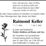Traueranzeige Raimond Keller