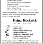 Traueranzeige Heinz Kockrick
