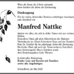 Danksagung Manfred Nattke