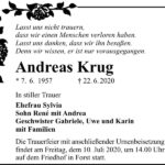 Traueranzeige Andreas Krug