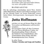 Danksagung Jutta Hoffmann