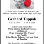 Traueranzeige Gerhard Tuppak