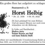 Traueranzeige Horst Helbig