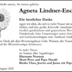 Danksagung Agneta Lindner-Endmann