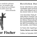Danksagung Werner Fischer