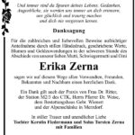 Danksagung Erika Zerna
