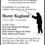 Traueranzeige Horst Kugland