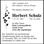 Traueranzeige Herbert Schulz