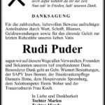 Danksagung Rudi Puder