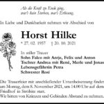 Traueranzeige Horst Hilke