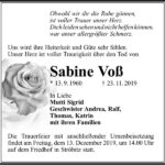 Traueranzeige Sabine Voß