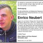 Traueranzeige Enrico Neubert
