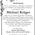 Danksagung Michael Krüger