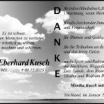Danksagung Hans-Eberhard Kusch